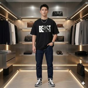 Stylish Drop Shoulder Cotton T-Shirt for Men