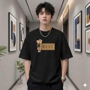 Stylish Drop Shoulder Cotton T-Shirt for Men