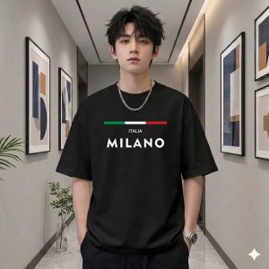 Stylish Drop Shoulder Cotton T-Shirt for Men