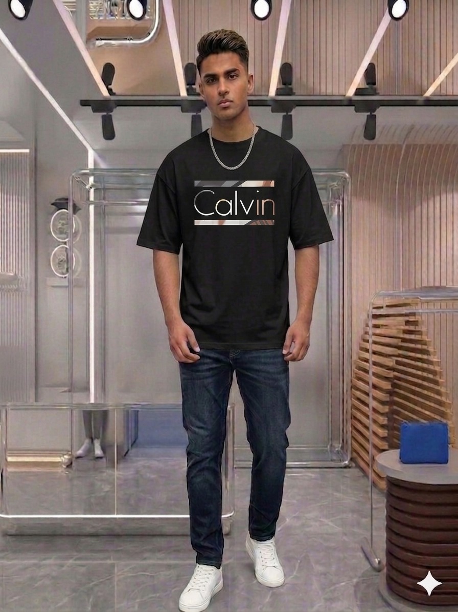 Stylish Drop Shoulder Cotton T-Shirt for Men