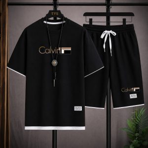 Premium Quality Summer Mesh T-Shirt & Shorts Two-Piece Set