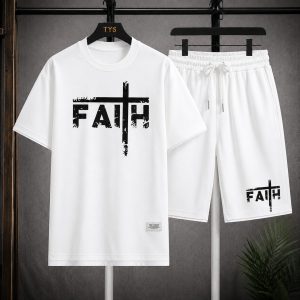 Trendy Mesh Fabric T-Shirt and Short Pant Combo