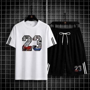 Stylish Activewear Mesh T-Shirt and Shorts Set